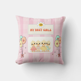 Coussin Ballons rose mignon et Modèle personnalisé