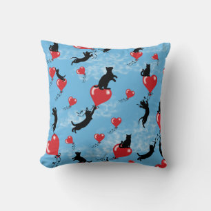 Coussin Ballons rouges volants