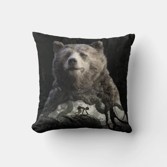 Coussin Baloo et Mowgli| Le Livre de la jungle (Recto)