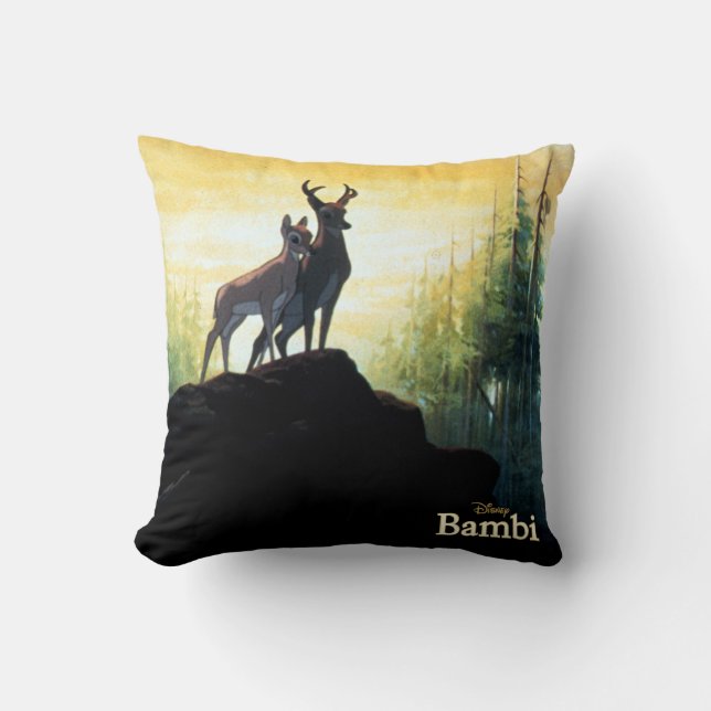 Coussin Bambi Et Faline Sur Cliff (Recto)