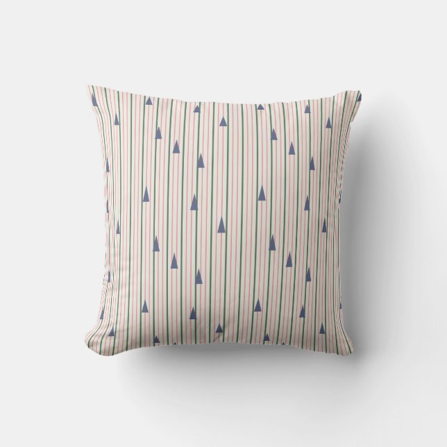 Coussin Bande de broche rétro avec arbre de Noël (Recto)