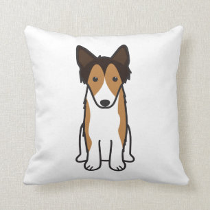 Coussin Bande dessinée de chien de chien de berger de