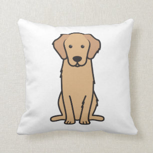 Coussin Bande dessinée de chien de golden retriever
