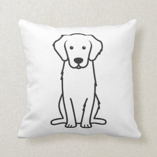 Coussin Bande dessinée de chien de golden retriever