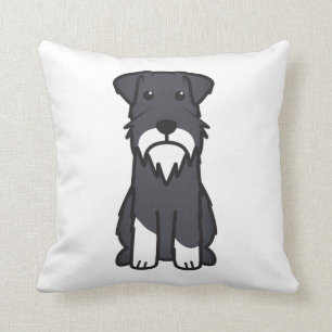 Coussin Bande dessinée de chien de Schnauzer miniature