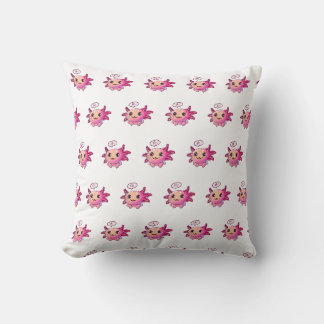 Coussin Bande dessinée du mignon Axolotl