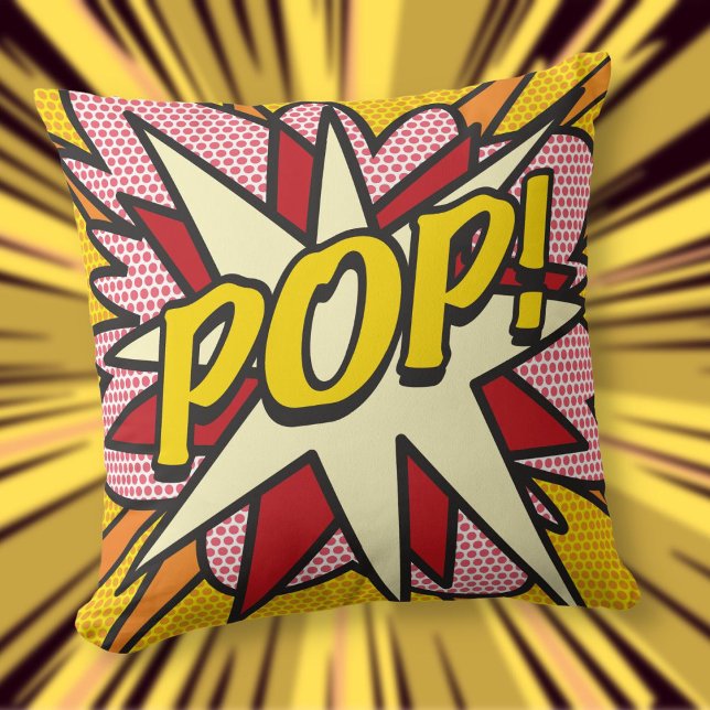 Coussin Bande dessinée POP! (Comic Book POP Modern Fun Throw Pillow)