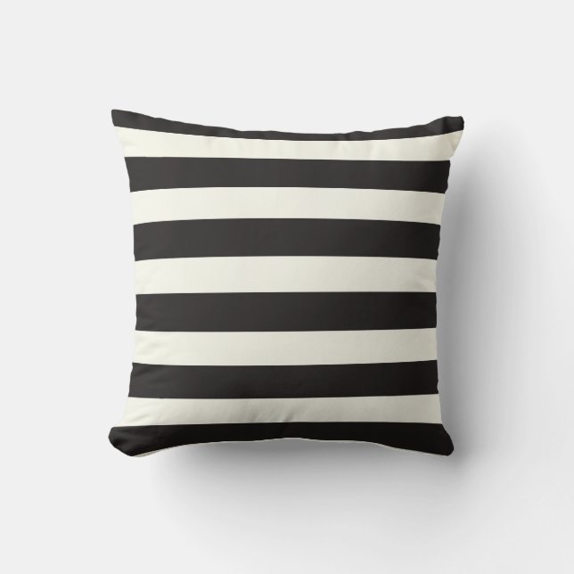Coussin Bande noire et blanche (Recto)