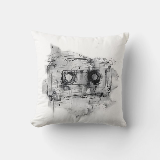 Coussin Bande vintage Cassette (Recto)