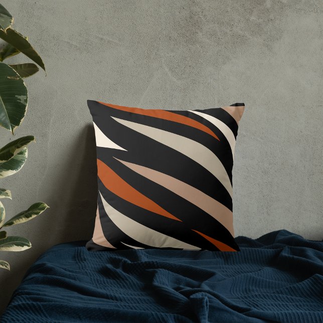 Coussin Bandes animales modernes Tons naturels de la Terre (Créateur téléchargé)