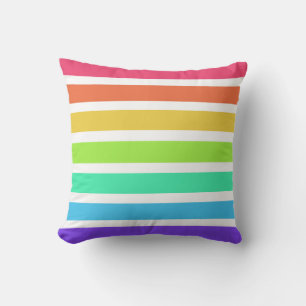 Coussin Bandes arc-en-ciel lumineuses