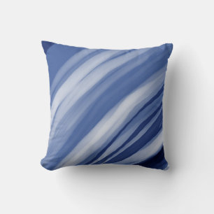 Coussin Bandes bleues