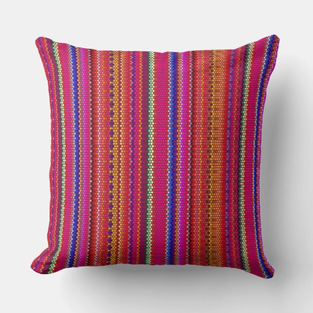 Coussin Bandes colorées (Recto)