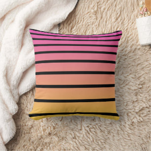 Coussin Bandes de coucher de soleil