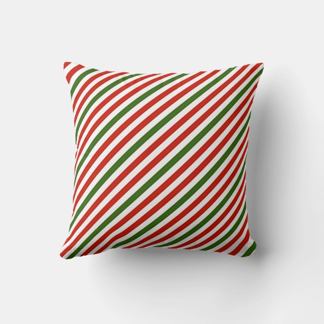 Coussin bandes de couleur de Noël (Verso)