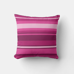 Coussin Bandes de Fuschia