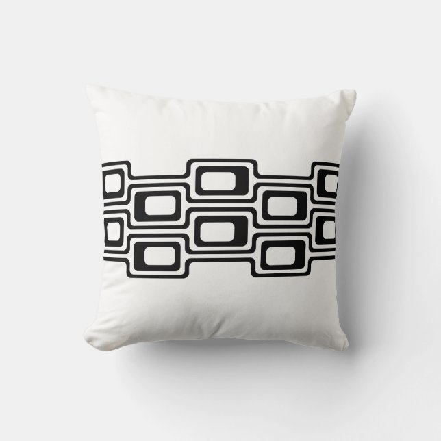 Coussin Bandes de mod, carreau (Recto)