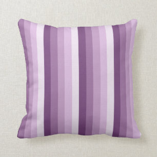 Coussin Bandes d'ombre prune violette