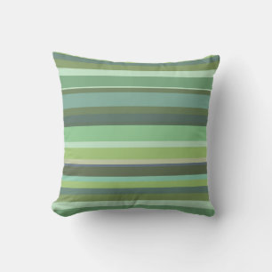 Coussin Bandes horizontales vert olive