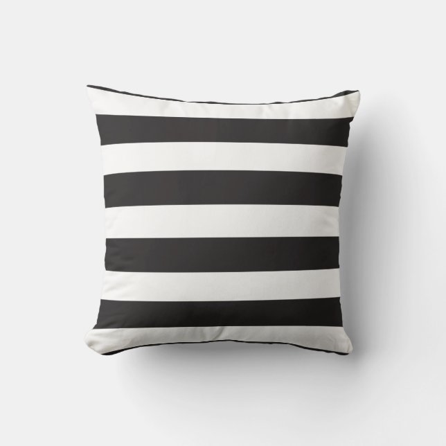 Coussin Bandes noir et blanc (Recto)
