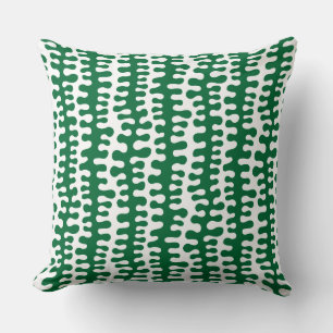 Coussin Bandes organiques - Vert forestier