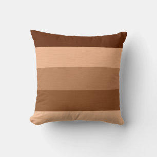 Coussin Bandes rétro toniques Brown