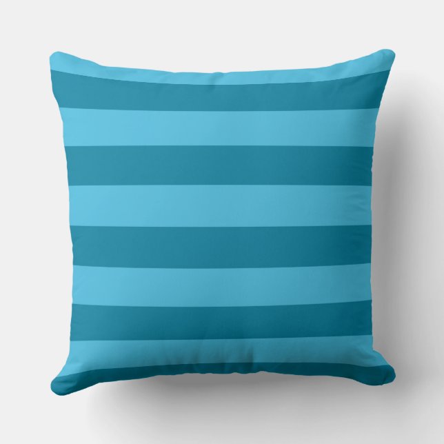 Coussin Bandes turquoise (Verso)
