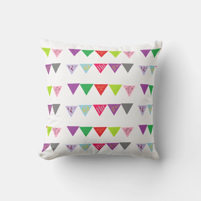 Coussin Bannière de fête déco (Recto)