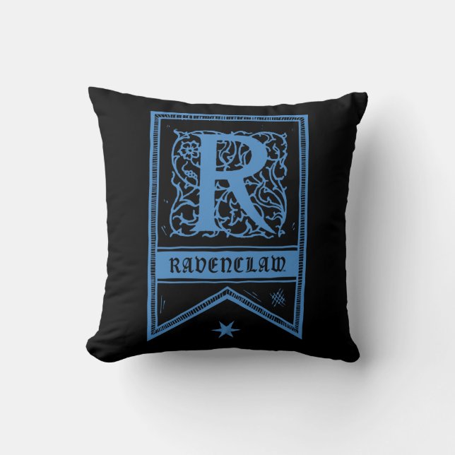 Coussin Bannière de monogramme de Harry Potter | Ravenclaw (Recto)
