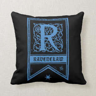 Coussin Bannière de monogramme de Harry Potter   Ravenclaw
