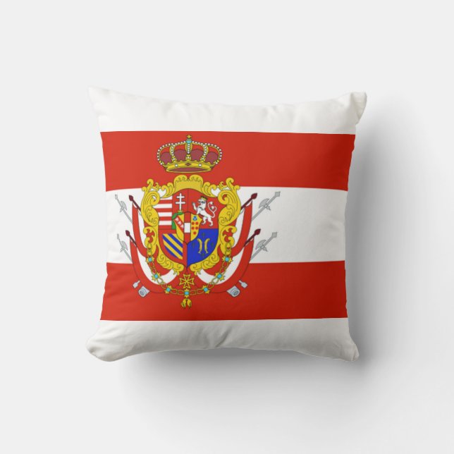 Coussin Bannière Grand-Duché de Toscane et armoiries La (Recto)