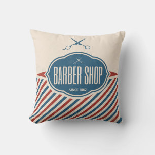 Coussin Barber Shop Retro Étiquette designer Accent Coussi