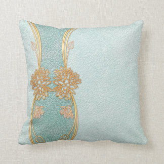 Coussin Barreau bleu doré de Pearl