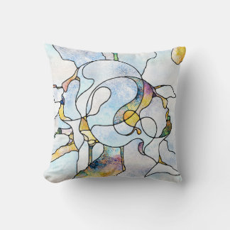 Coussin Barres arc-en-ciel, unité en vitrail