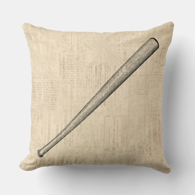 Coussin Baseball Bat Sports Art Design (Recto)