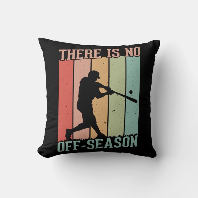 Coussin Baseball Il n'y a pas de saison (Recto)