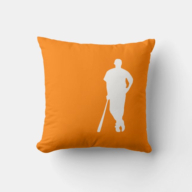 Coussin Baseball orange (Recto)