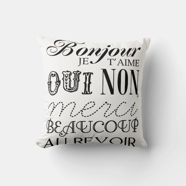 Coussin Bases françaises (Recto)