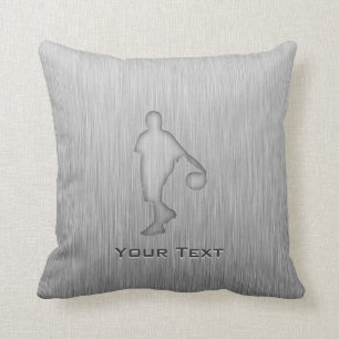 Coussin Basket-ball ; métal-regard