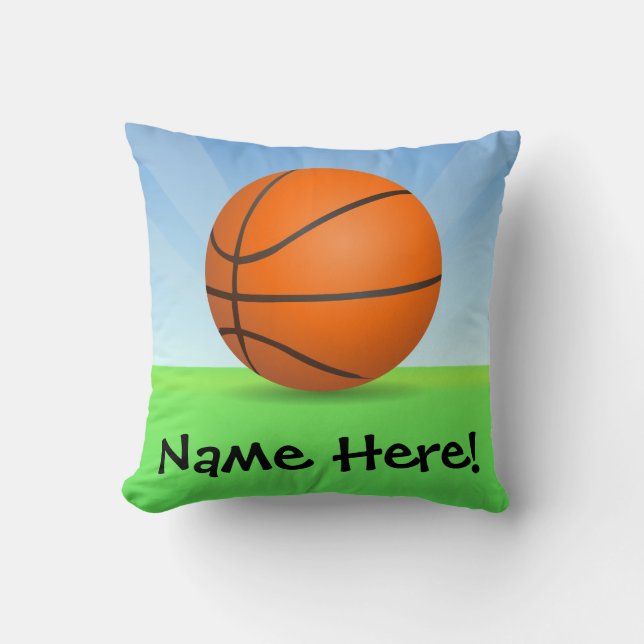 Coussin Basket-ball sportif pour enfants personnalisés Jou (Recto)