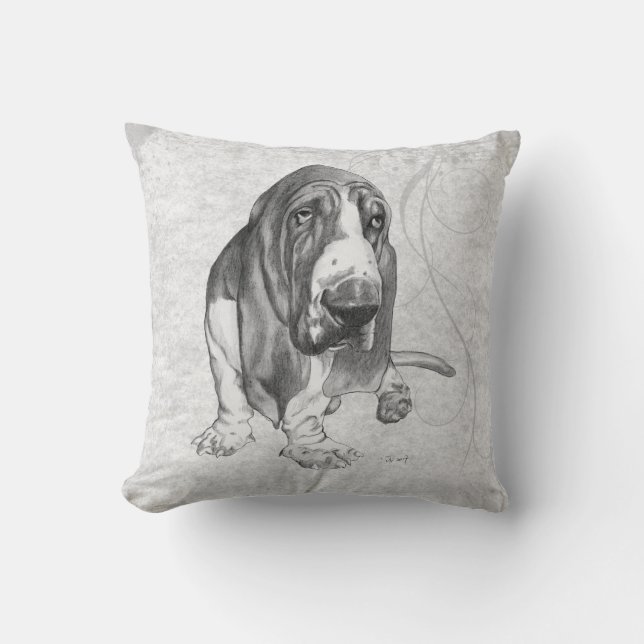 Coussin Basset Hound (Recto)