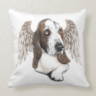 Coussin Basset Hound angélique