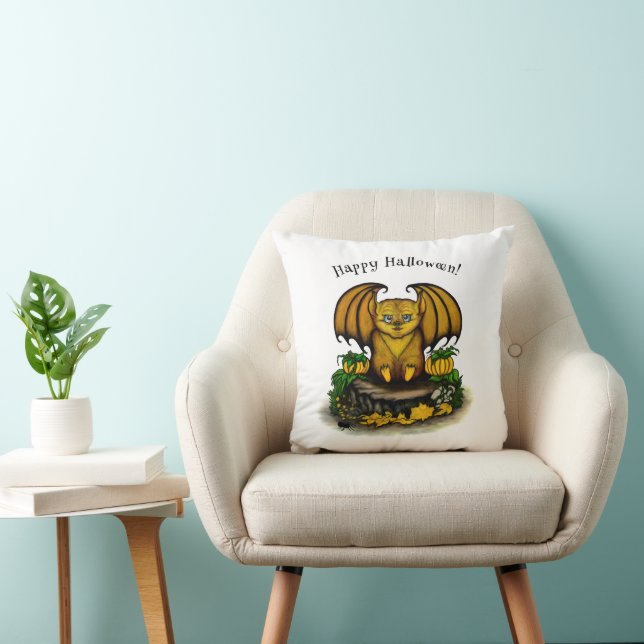 Coussin Bat d'Halloween mignonne (Chaise)