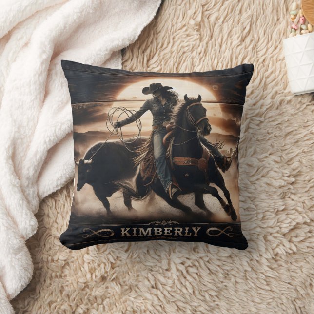 Coussin Bataille de course de rodéo compétiteur au coucher (Couverture)
