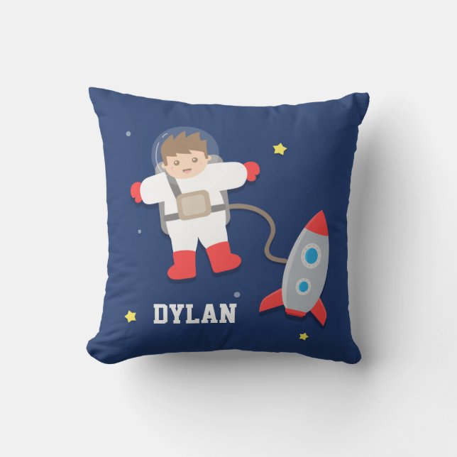 Coussin Bateau à fusée Espace extra-atmosphérique Petite a (Recto)