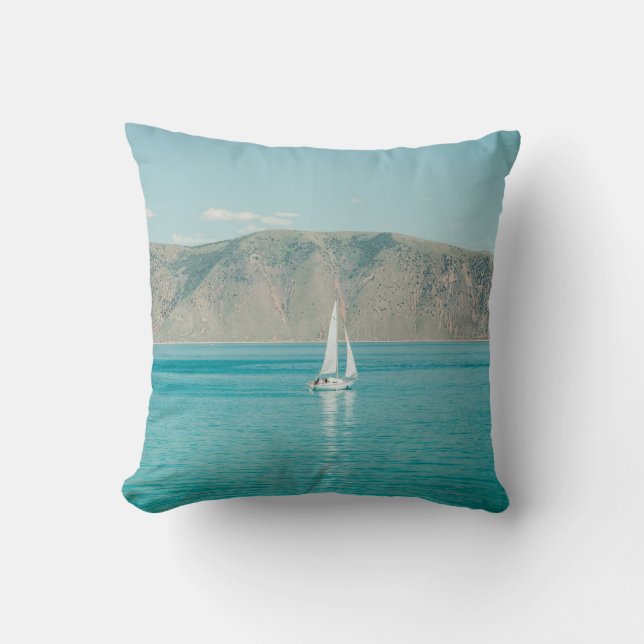 Coussin Bateau à voile de l'Utah de lac bear (Recto)