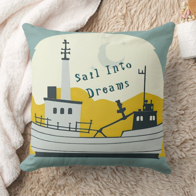 Coussin Bateau Lune Nordique  (Couverture)