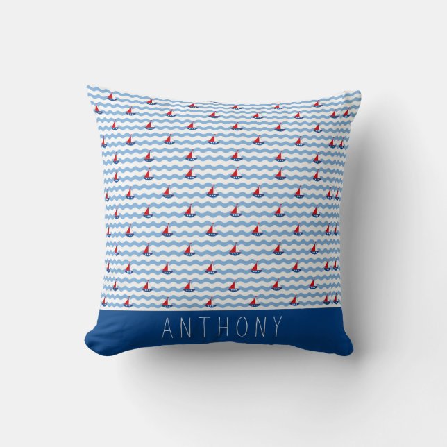 Coussin Bateau nautique personnalisé (Recto)