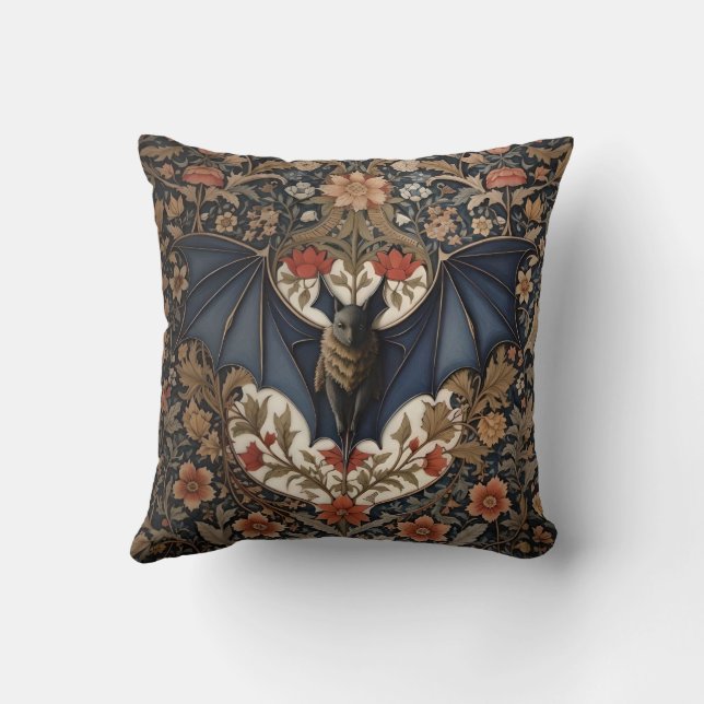 Coussin Bateau volant - Moderne William Morris Floral (Verso)