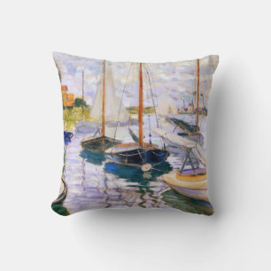 Coussin Bateaux à voile sur la Seine au Petit Claude Monet